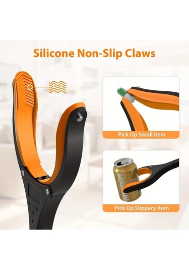 Oldfriend Yeşil 360 Derece Döner Maşalı 1/2/3 Parça Çöp Toplama Maşası - Yaşlılar Ve Profesyonel Kullanım İçin