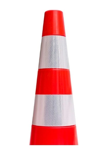 10'lu Pvc Trafik Konisi Seti 90 Cm Çift Reflektifli -3731