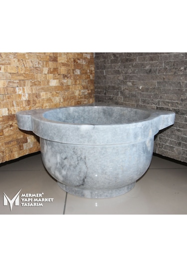Afyon Gri Mermer Düz Köşe Kurna
