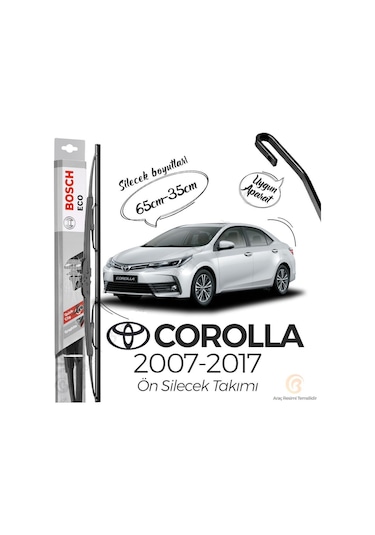 Bosch Eco Toyota Corolla Uyumlu 2007 - 2017 Ön Silecek Takımı
