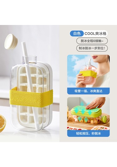 Youtek Büyük Boy Yeşil Silikon Buzluk Botu, 2'li 1 Kapaklı Buz Hazırlama Kabı, Kolay Çıkarılabilir Buz Küpleri, Ev Kullanıma Uygun, Kokteyl-whiskey-ıçecekler İçin Yeşil