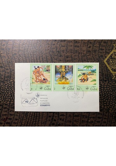 Cuba / Küba 1985 İlk Gün Zarfı Exp. Filatelica İnternational Espamer '85