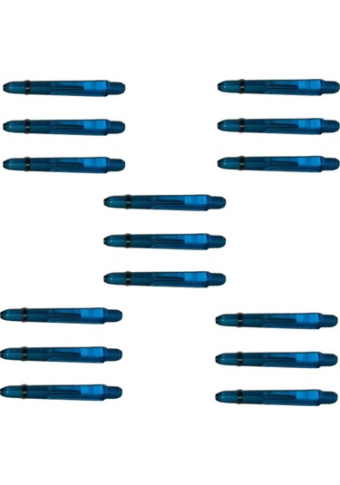 M5 Set 15 Adet 35mm Şeffaf Mavi Polikarbon Dart Shaft-şaft