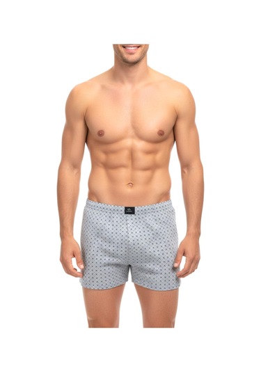 Erkek Penye Baskı Desenli Boxer Bgl-st05010 Beyaz