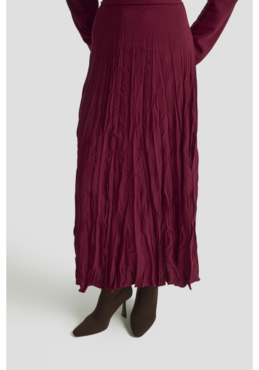 Armine Kırışık Efektli Takım 25kd1019 Bordo Bordo