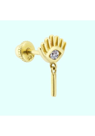 Altın Sallantılı Harf Piercing Harfler Mevcut Altın