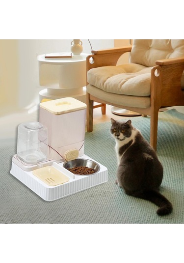 Suntek Otomatik Kedi Tiryakisi Besleyici Evcil Kase-ile-sarı