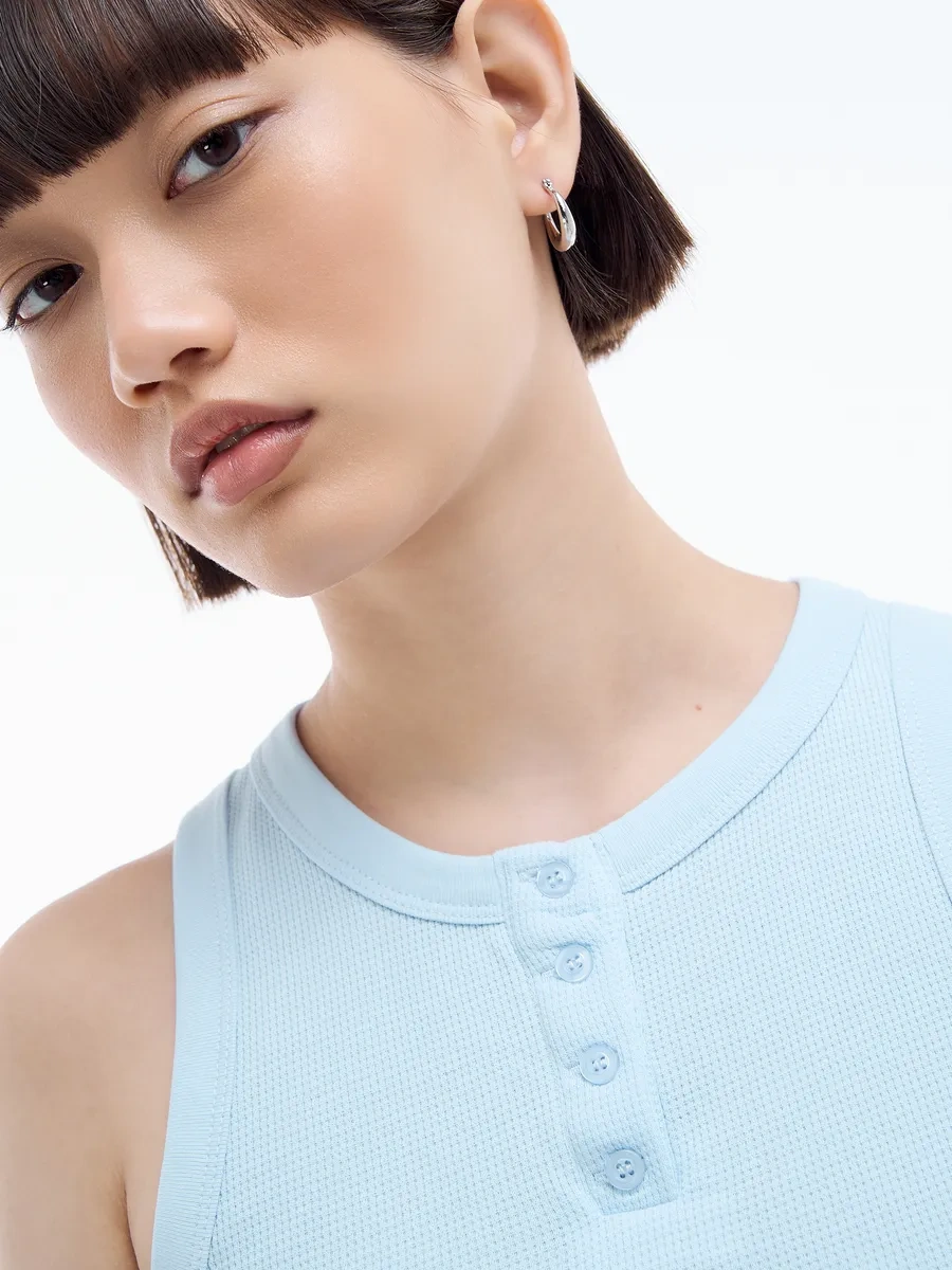 Tvoe Geniş Askılı Atlet 414259860 Açık Mavi