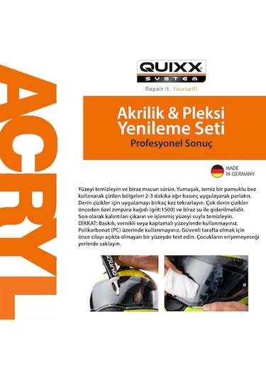 Quixx Pleksi Çizik  Set
