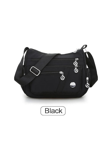 Kadınlar İçin Loveontop Crossbody Su Geçirmez Tote Casual Naylon Antrasit - Siyah