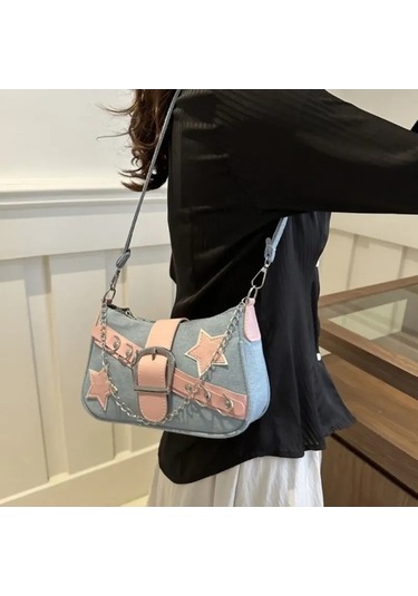 Novahub Çok Renkli Sütyen Üzeri Süt Koltuk Altı Çantası Kadın Moda Omuz Çantası Çok Renkli