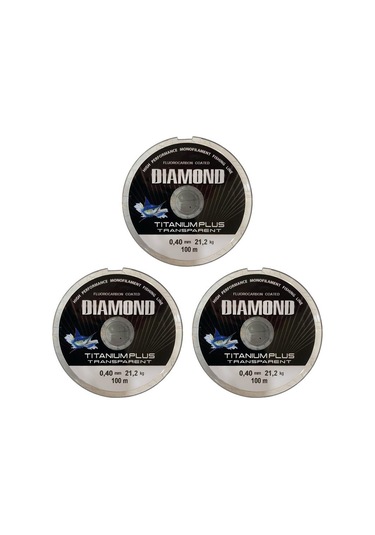 3 Adet Bauer Titanium Plus 0,40 Mm 100mt Makara Misina - Renk: Füme 21.2 Kg