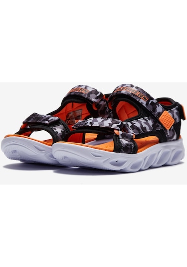 Skechers Hypno - Splash Büyük Erkek Çocuk Siyah Işıklı Sandalet 400077L Bgor Siyah