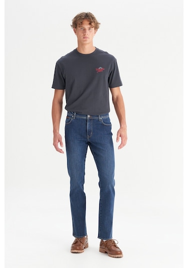 Wrangler Texas Slim Fit Pamuklu Esnek Erkek Jean Pantolon W12s00032317 Mavi