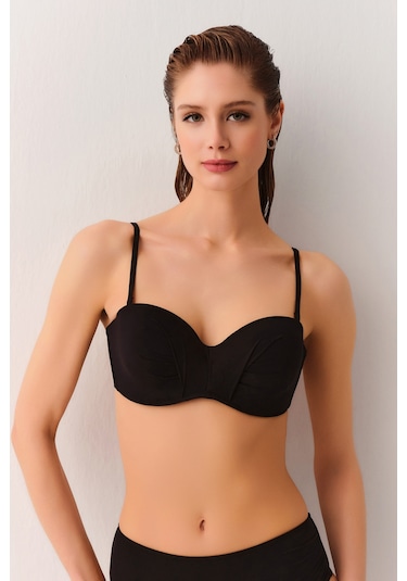 Suwen Diana Straplez Bikini Üst Sbn25565012 Siyah