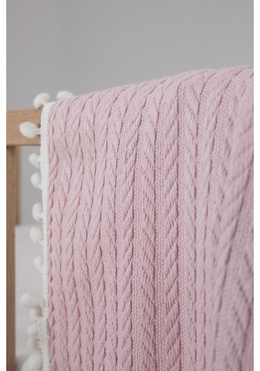 %100 Pamuk Cherry Bebek Battaniyesi Pamuklu Pike 100x120 - Pudra
