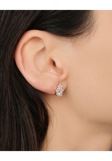 Lekka Design Kadın Kararmaz Çelik Lüks Zirkon Taşlı Fatma Ana Eli Küpe