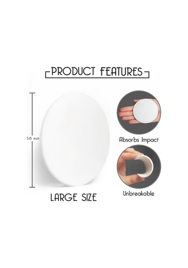 Ximistore9 Beyaz 4'lü 8x8cm Pvc Yumuşak Kauçuk Kapı Tokatçısı - Güçlü Yapıştırıcı İle Duvar Koruyucu - Sessiz Ve Şok Emici