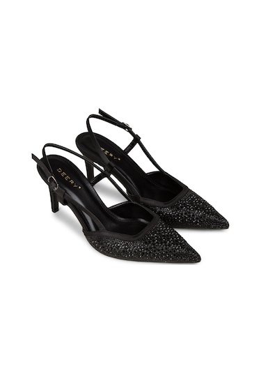 Deery Kadın Siyah Taş Detaylı Slingback Stiletto - Rd140zsyhm01 siyah