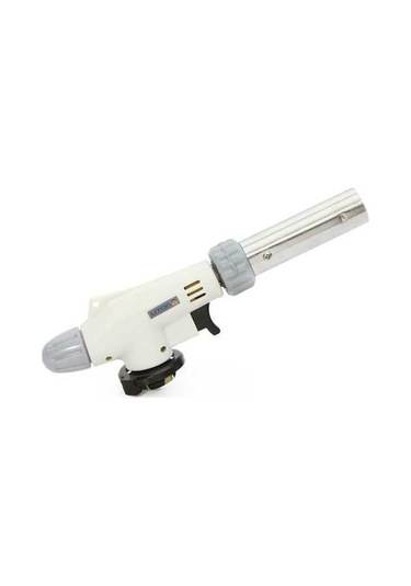 Createtech Yüksek Sıcaklık Alev Makinesi Piknik Barbekü Kaset Soba Püskürtme Tabancası Bütan Açık Gaz Ateşleme Kaynak Tabancası Beyaz Beyaz