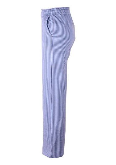 Trender Çizgili Mavi Kadın Pantolon 2497 Mavi