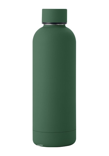 Exclusive 500 Ml Rubber Gövde Çay Termos Kupa Suluk Şişe Bardak Mug Yeşil