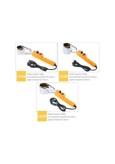 Geeroyoo Taşınabilir Ayarlanabilir Sıcaklık Lehim Potası, 250w Güçlü Küçük Lehim Eritme Makinesi, Eu Fişli