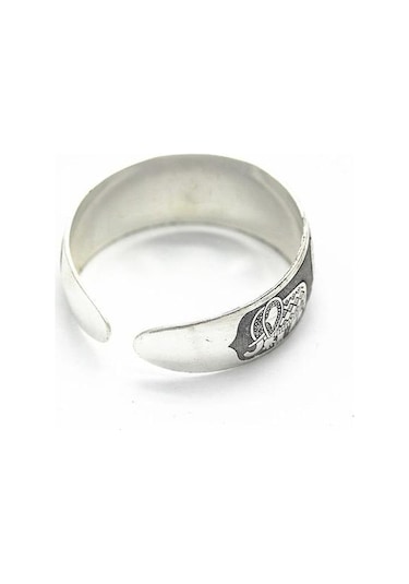 Beyaz Altın Kaplama Tayland Beş Fil Manşet Bilezik Altın - Gold