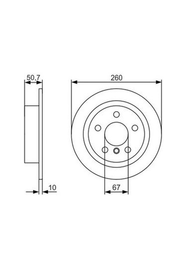 Mini Cooper F56 1.5 2014-2021 Bosch Arka Disk 2 Adet
