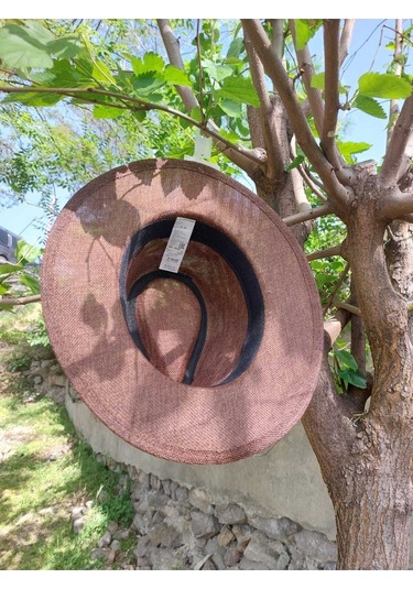 Suyutti Kostan Aksesuar Unisex Hasır Şapka Kahverengi kahverengi