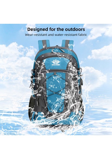 Neevoyu Taşınabilir Dış Mekan Mochilası - Su Geçirmez Nylon, Açık Hacimli, Hafif 0.53kg , Ayarlanabilir Askı, Bisiklet Turu Ve Yürüyüş İçin - Mavi Mavi