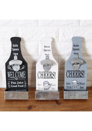 Şişe Top Catcher İle Duvara Monte Şişe Açacağı Ev Mutfak Bar Retro Beyaz Çok Renkli