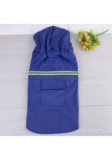 Büyük Köpek Yağmurluğu Evcil Hayvan Mont Ceket Dış Mekan Kapüşonl