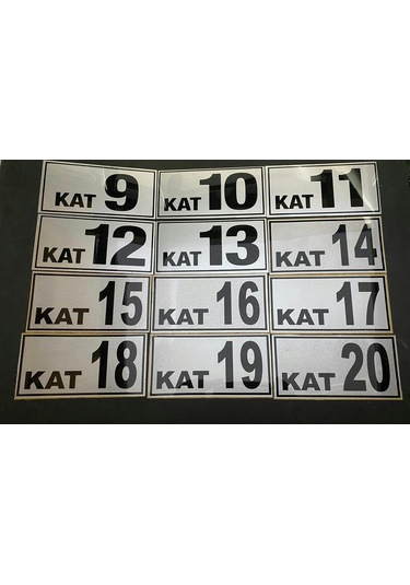 Kat Numarası 8X15 Kendinden Yapışkanlı -3 Den 20'Ye