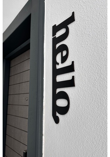 Hello Ahşap Duvar Yazısı Duvar Dekor