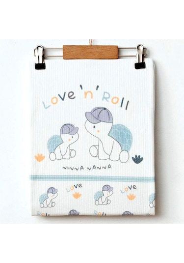 Minituffy Penye Kaplumbağa Desenli Battaniye 85x80 Cm 1002 Yeşil