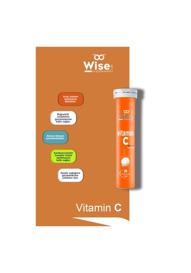 Wiselab Vitamin C Takviye Edici Gıda 20 Efervesan Tablet