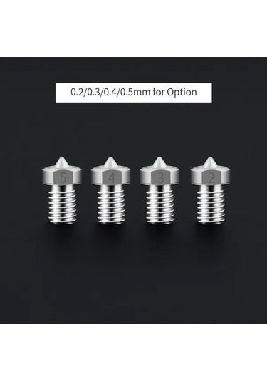 Moly Turkishyunboo Aibecy V6 Titanyum Nozzle Seti 0.4mm 3 Adet 1.75mm Yüksek Sıcaklık/