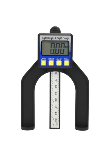 Yaozixa Elektro Niksel Derinlik Ve Yükseklik Ölçer 0-80mm, Dijital Ekran, Manyetik Altyapı, Ahşap İşleri Ölçüm Aracı