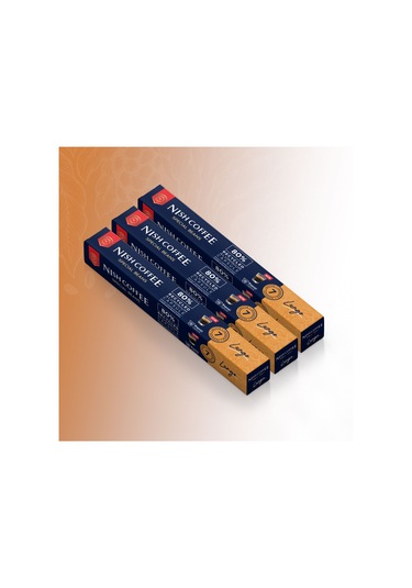 Nish Coffee Kapsül Kahve 6 Lungo 3'lü Set Nespresso Uyumlu -30 Adet Kapsül Kahve