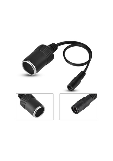 Moveevo 12v Araba Sigara Çakmak Adaptörü - 5.5 2.1mm Dc Dişi Bağlantı, 30cm Uzunluk, Saf Bakır Tel, Araba Hava Pompa Ve Buzdolabı İçin