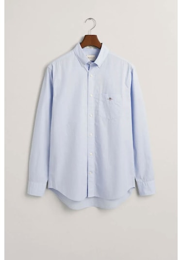 Gant Erkek Regular Fit Düğmeli Yaka Gömlek - Mavi Lıght Blue