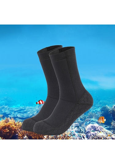 Geeroyoo Neopren Su Ayakkabısı: Isı Tutucu, Anti Kayma Tabanıyla Surf, Sorfing Ve Su Sporları İçin, Evde Terlik Olarak Kullanın Beden: L Çok Renkli