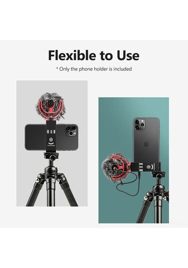 Maiyame Alüminyum Telefon Tutucu Soğuk Ayaklı & 43 1/4 Vida Delikli Cnc İşlemlı 6.5-9.5cm Genişlik Taşınabilir Fotoğraf/makro