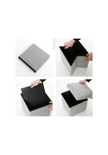 Sones Ana Sayfa Katlanabilir Kumaş Saklama Sandalyeleri Çok İşlevli Kare Kanepe, Renk: Göl Mavisi