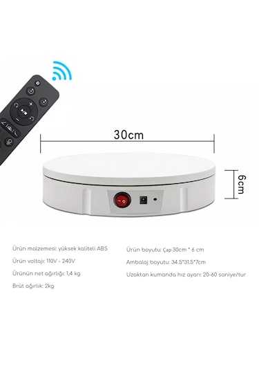 Gdx Tuta-30 30 Cm Turn Table - Döner Stand - Döner Tabla