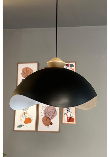 Luna Siyah Tekli Avize Q Kafa Başlık Sarkıt Lamba Restoran Salon Aydınlatma Siyah