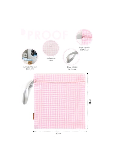 Proof Kirli Temiz Çantasi Dama Pudra Çok Renkli