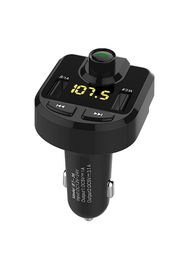 Sones Bluetooth Fm Verici Kablosuz Araç İçi Radyo Adaptörü Müzik Çalar Eller Serbest Arama A Çift Usb Şarj FM Transmitter 53047273