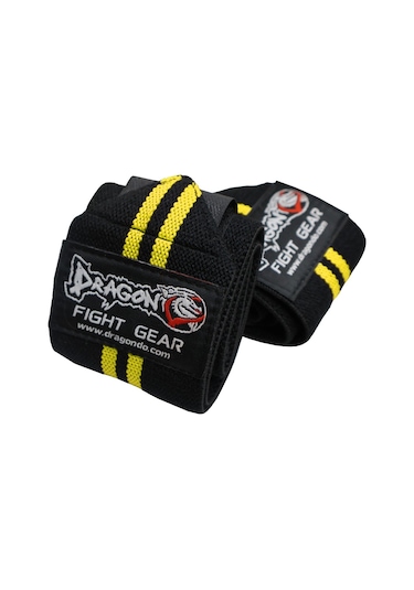 Dragondo 63911 Halter Ve Fitness Bilek Bandajı Yeni Seri Siyah - Sarı